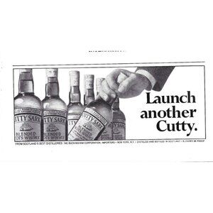 Launch Another Cutty Scotch Whisky AD 1970s Vintage Print Ad